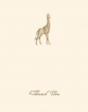 Graphique de France Giraffe Boxed Thank You Notes, 4.25 x 5.5 Inches, Cream (L813CB)