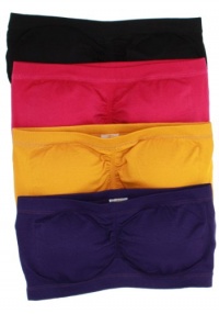 2 or 4 Pack: Seamless Strapless Removable Padding Bra 2 or 4 Pack: Seamless Strapless Removable Padding Bra