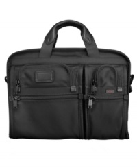 : This slim portfolio-style briefcase is perfect for lighter workload days, or carrying into a meeting or presentation. Made from Tumi's signature ballistic nylon it features enough room for everything you need for your on-the-go lifestyle. : This slim portfolio-style briefcase is perfect for lighter workload days, or carrying into a meeting or presentation. Made from Tumi's signature ballistic nylon it features enough room for everything you need for your on-the-go lifestyle.