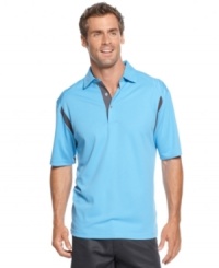 Get the last round in. This colorblocked polo shirt from Champions Tour with reflective material helps you stand out after the sun goes down. Get the last round in. This colorblocked polo shirt from Champions Tour with reflective material helps you stand out after the sun goes down.