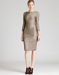 Alluring but elegant, this REISS dress traces every curve of your figure with its statement ribbon-effect panelling. Team it with black for a classic take or try loading on more metal tones for something glitzier. Alluring but elegant, this REISS dress traces every curve of your figure with its statement ribbon-effect panelling. Team it with black for a classic take or try loading on more metal tones for something glitzier.