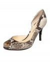 Striking snake-print means that Marc Fishers Joey d'orsay peep-toe pumps will be your new obsession.