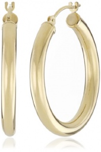 Duragold 14k Yellow Gold Hoop Earrings, (1 Diameter) Duragold 14k Yellow Gold Hoop Earrings, (1 Diameter)