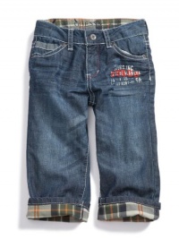 GUESS Kids Boys Toddler Profile Stitch Jean, DARK STONEWASH (24M) GUESS Kids Boys Toddler Profile Stitch Jean, DARK STONEWASH (24M)