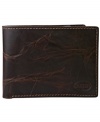 This leather wallet from Fossil is a heritage-inspired classic for your cash-and-card carrying needs.