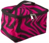 Cute! Cosmetic Makeup Bag Case Zebra Print Hot Pink Black Small