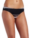 Calvin Klein Womens Horizon Stripe Classic Swimsuit Bottom, Black, Small