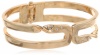 Kenneth Cole New York Shiny Metals Shiny Gold Twist Hinged Bangle Bracelet, 8