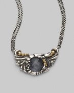 From the Jewels Verne Collection. A beautiful, abstract ocean creature in sterling silver with a grey cat's eye center stone.Grey cat's eye Sterling silver Goldplated Length, about 17 Pendant width, about 1½ Lobster clasp Imported 