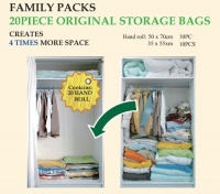 20 PACKS - B&E Home Essential Vacuum Storage Bags (10 Large Travel Roll-up Bags/ 10 Medium Travel Roll-up Bags) - Set of 20 20 PACKS - B&E Home Essential Vacuum Storage Bags (10 Large Travel Roll-up Bags/ 10 Medium Travel Roll-up Bags) - Set of 20