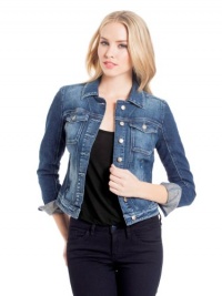 GUESS Brittney Denim Jacket in Rydell Wash, RYDELL WASH (XS) GUESS Brittney Denim Jacket in Rydell Wash, RYDELL WASH (XS)