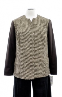 Jones New York Espresso Mocha Brown Tweed Front Perugia Blazer Jacket 18W Jones New York Espresso Mocha Brown Tweed Front Perugia Blazer Jacket 18W