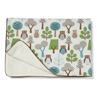 Wide-eyed owls scatter among leafy trees in shades of soft blue, green, brown and grey. Soft cotton print reverses to solid light blue flannel with brown piping.The American Academy of Pediatrics and the U.S. Consumer Product Safety Commission have made recommendations for safe bedding practices for babies. When putting infants under 12 months to sleep, remove pillows, quilts, comforters, and other soft items from the crib. Wide-eyed owls scatter among leafy trees in shades of soft blue, green, brown and grey. Soft cotton print reverses to solid light blue flannel with brown piping.The American Academy of Pediatrics and the U.S. Consumer Product Safety Commission have made recommendations for safe bedding practices for babies. When putting infants under 12 months to sleep, remove pillows, quilts, comforters, and other soft items from the crib.
