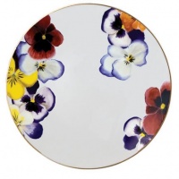 Bernardaud Pensees Coupe Salad Plate 8.3 In Bernardaud Pensees Coupe Salad Plate 8.3 In