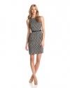 Anne Klein Women's Sleeveless Belted Print Dress