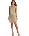 Jones New York Women's Scroll Lace Sleeveless Sheath Dress