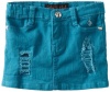 Baby Phat - Kids Girls 2-6X Denim Skirt, Peacock, 4