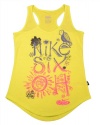 NIKE Girls' 6.0 SIX OH Graphic Glitter Tank Top Yellow-Medium