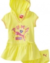 PUMA - Kids Baby Girl's Hooded Dress and Diaper Set, Light Lime, 12M