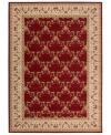 Outfit your home in old-world elegance. A wonderfully ornamental European-inspired motif with vines and blossoms gives this hand-carved wool rug a look of fine-tuned beauty. Soft and inviting in vibrant burgundy, the rug is an inspired choice for living areas and dining rooms.
