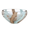 The modern face of crystal. Organically flowing stripes of pale blue and brown trace the shape of this Waterford bowl for creative, new-century elegance.