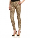 7 For All Mankind Women's The Slim Fit Jean, Cheetah Print, 24