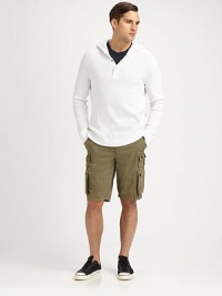 Luxuriously soft and made for every-day wear, in superior cotton.Three-button placketAttached hoodCottonMachine washImported Luxuriously soft and made for every-day wear, in superior cotton.Three-button placketAttached hoodCottonMachine washImported