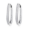 Studio 925 Anthony Max CZ In-N-Out Sterling Silver Oval Hoop Earrings