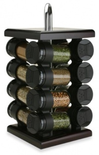 Olde Thompson 16-Jar Espresso Wood Spice Rack Olde Thompson 16-Jar Espresso Wood Spice Rack