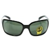 New Ray Ban RB4068 601 Black/Crystal Green Lens 60mm Sunglasses