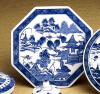 Mottahedeh Blue Canton Octagonal Tile 5 in Mottahedeh Blue Canton Octagonal Tile 5 in