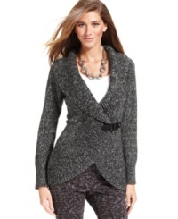 Want to keep warm without the bulk of a heavy jacket? This chic marled-knit cardigan from Style&co. is the perfect layering piece for fall! Want to keep warm without the bulk of a heavy jacket? This chic marled-knit cardigan from Style&co. is the perfect layering piece for fall!
