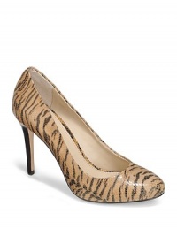 THE LOOKTiger printed, snakeskin-embossed leather upperRounded toePadded insoleStacked heel, 3¾ (95mm)THE MATERIALLeather upperMan-made lining and soleORIGINImported THE LOOKTiger printed, snakeskin-embossed leather upperRounded toePadded insoleStacked heel, 3¾ (95mm)THE MATERIALLeather upperMan-made lining and soleORIGINImported