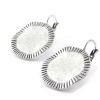 Earrings / dormeuses 'french touch' Coloriage silver-plated grey.