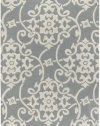 Area Rug 2x3 Rectangle Transitional Silver Gray-White Color - Surya Cosmopolitan Rug from RugPal