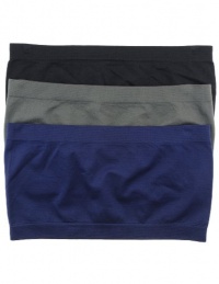 3 Pack Seamless Bandeau Top Nylon Spandex Multiple Colors 3 Pack Seamless Bandeau Top Nylon Spandex Multiple Colors