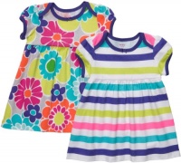 Carter's 2 Pack Short Sleeve Dress Set - Floral/Stripe-6 Months Carter's 2 Pack Short Sleeve Dress Set - Floral/Stripe-6 Months