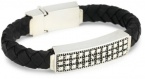 King Baby Men's Pyramid Studded Leather ID Bracelet
