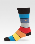 Make a significant colorblock statement with your simple suiting and pair these thick, cotton-blend socks for a stylish office ensemble.Mid-calf height70% cotton/28% polyamide/2% elastaneMachine washImported