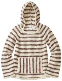 Roxy Kids Girls 7-16 Stoked Hoodie, Natural Stripe, Medium Roxy Kids Girls 7-16 Stoked Hoodie, Natural Stripe, Medium