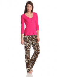 Betsey Johnson Women's Stretch and Flannel Pant Pajama Set, Wild N Out Suzy Snow, Medium Betsey Johnson Women's Stretch and Flannel Pant Pajama Set, Wild N Out Suzy Snow, Medium