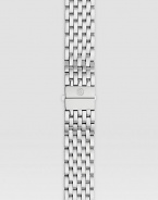 A classic woven band in stainless steel with a push-button clasp. Fits Michele CSX 36 watchesImported