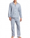 HUGO BOSS Men's Sleepwear Woven Blue Plaid Pajama Set, Blue, X-Large