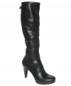 Hit a high note with the Newworld dress boots from Nine West. Sleek and stylish, the boots are ready for work and play.