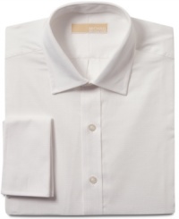 Classic with a continental twist. Take a step up with this French-cuffed dress shirt from Michael Kors. Classic with a continental twist. Take a step up with this French-cuffed dress shirt from Michael Kors.