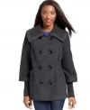 Style&co.'s chic coat will keep you warm as the days get cool. A fabulous spread collar and modern sleeve design offer fashionable touches to update your look!