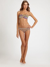 A Brazilian take on a classic brief silhouette, this swim style features horizontal stripes with contrasting striped trim. Contrasting trimFully lined88% polyamide/12% elastaneHand washImported Please note: Bikini top sold separately. 