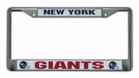 NFL New York Giants Chrome Licensed Plate Frame NFL New York Giants Chrome Licensed Plate Frame