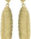 T Tahari Gold Navete Drop Earrings