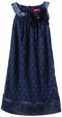 Ruby Rox Girls 7-16 Lace Dress, Navy, 12